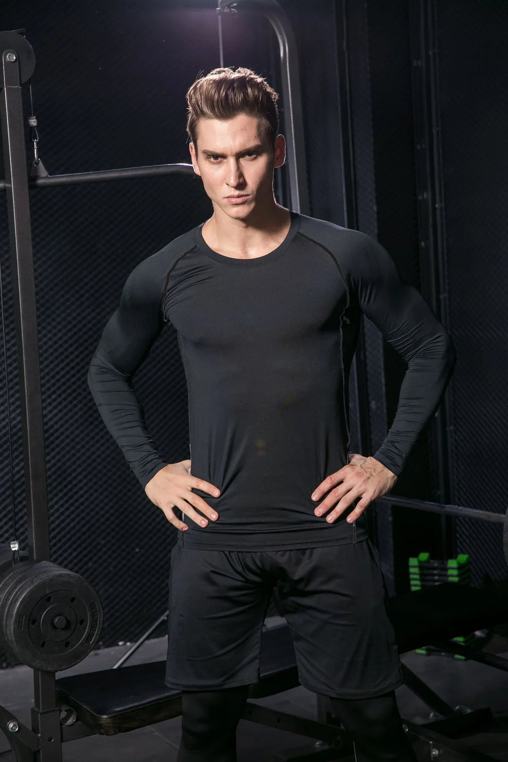 Gym Hub Printed Men's Compression T-Shirt Gym Workout Sport Quick Dry Tight Shirts Outdoor Training Fitness Elasticity Tops Tee - Sun Studio