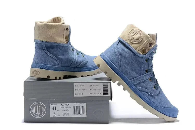 PALLADIUM Pallabrouse Dunkelbraune Sneakers Herren/Damen Hochschaft Army Freizeit Stiefeletten Canvas Lässige Schuhe Rutschfeste Schuhe 36-45