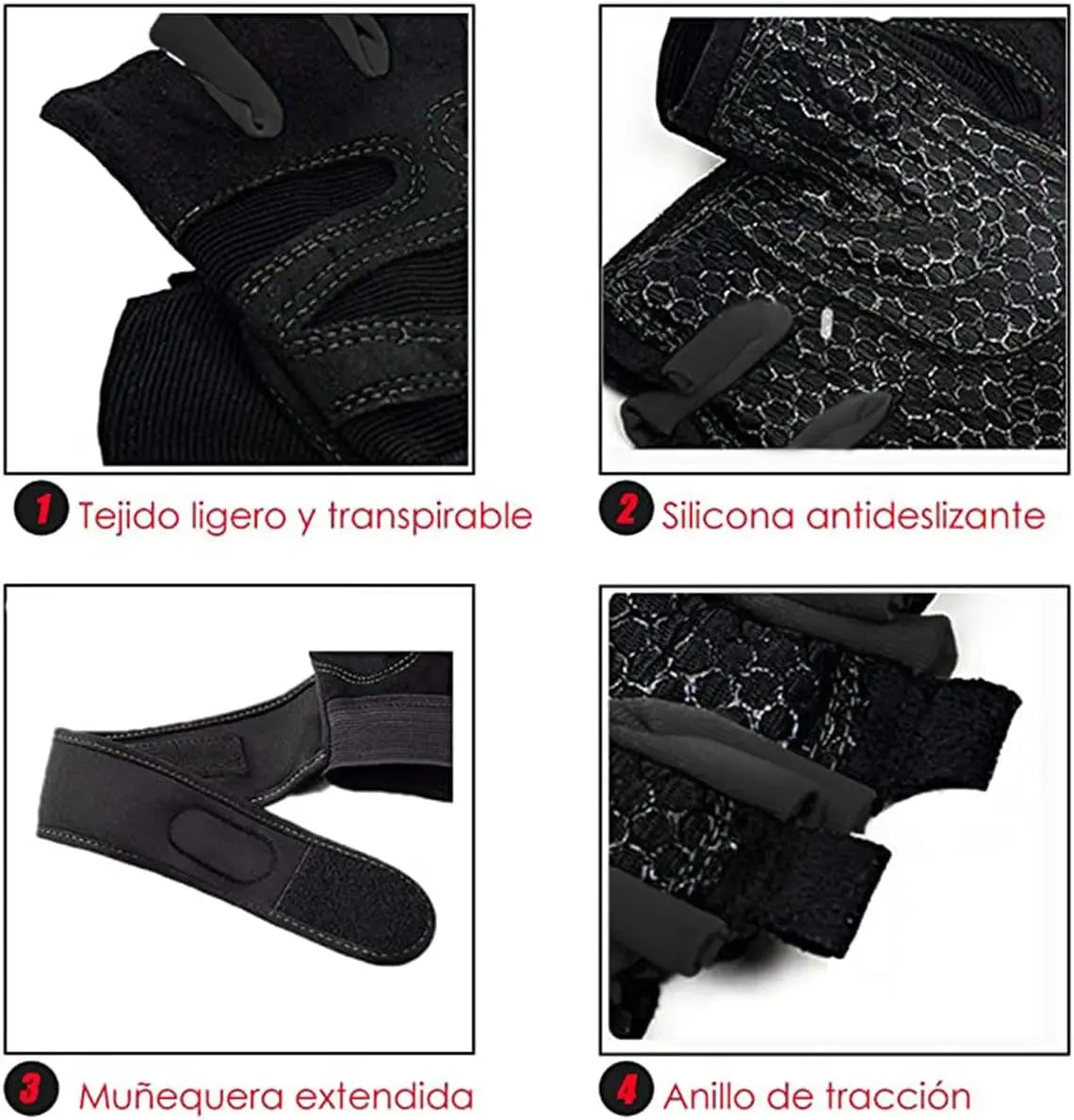 Gym Gloves, Gym Sports Gloves, Anti-slip and Breathable Gloves, Design Wrist Protective Gloves for Men and Women for Running - Sun Studio