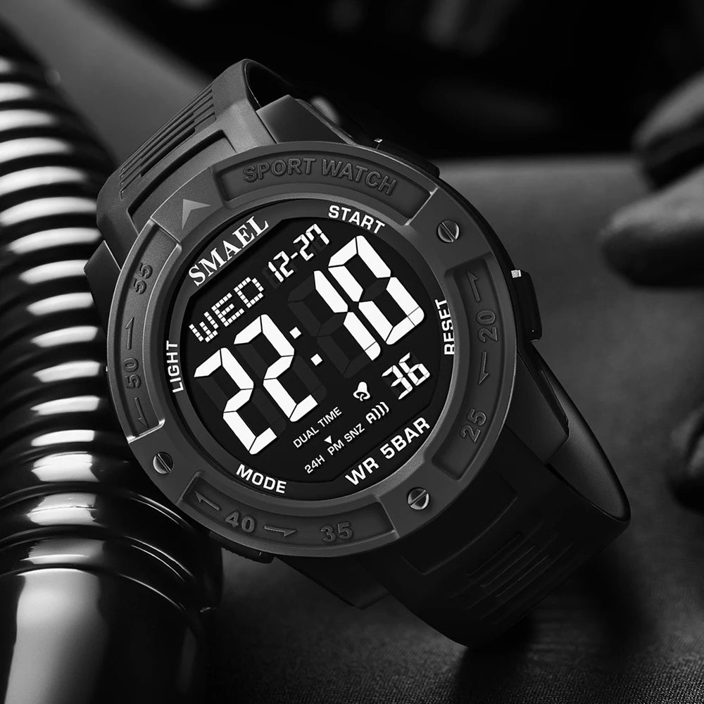 SMAEL New Men's Luxury Sports Watch Waterproof Man Watches Multifuction Man LED Digital Military Watch Alarm Clock Wristwatch - Sun Studio
