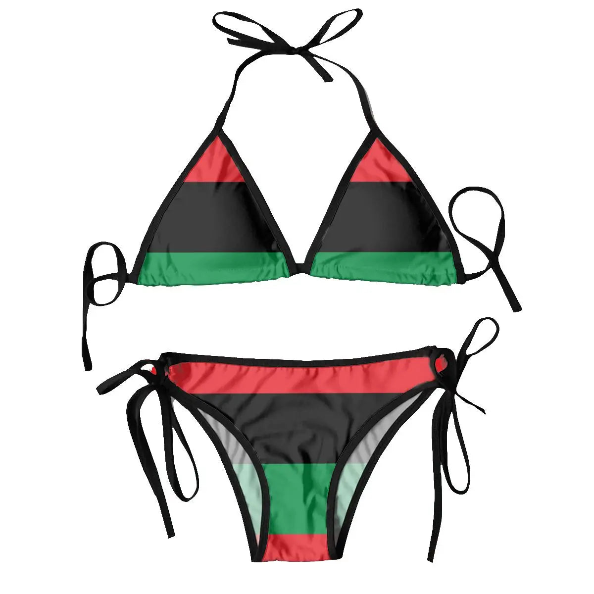 Sexy Bikini 2023 Pan African Flag Swimsuit Women Swimwear Bikini Set Bathing Suit Beach Wear - Sun Studio