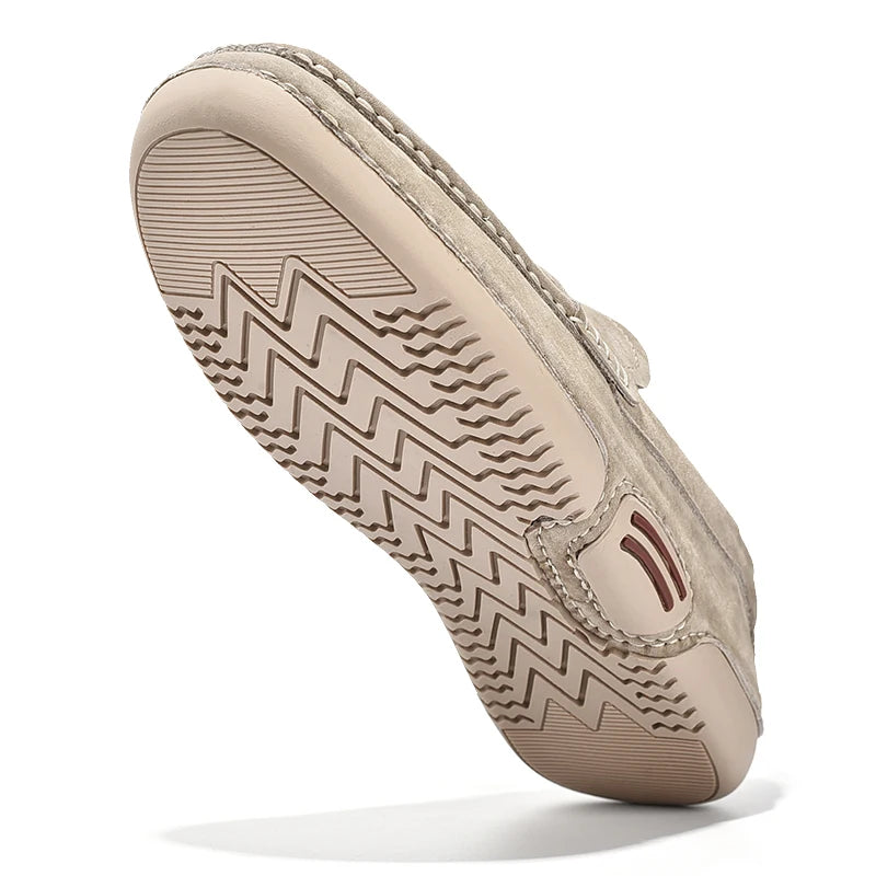 Quality Genuine Leather Shoes Men Loafers Slip On Soft Leather Casual Men Shoes Comfort Driving Shoes Men Flats Walking Footwear - Sun Studio