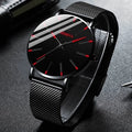 Fashion Ultra Thin Men’s Watches Simple Steel Mesh Belt Quartz Wrist Watch - Sun Studio
