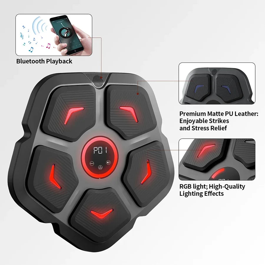 New Smart Music Boxing Machine Adult/Children Sports Fitness Boxing Trainer Home Exercise Response Training Boxing Wall Target - Sun Studio