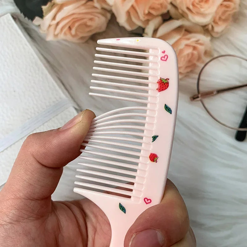 2pcs Cute Kids Hair Comb Set Anti-static Strawberry Comb for Girls Portable Hairdressing Comb - Sun Studio