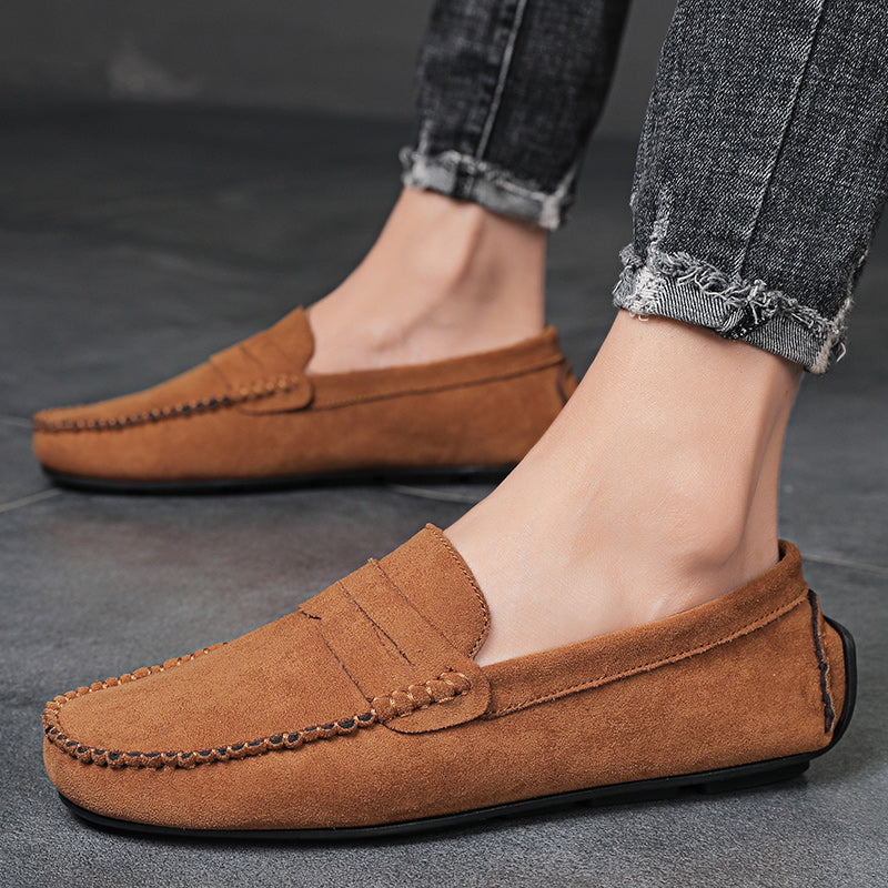Trend Wildleder Herren Lässige Schuhe Atmungsaktiver Komfort Slip-On Herren Fahr Schuhe Mode Herren Bequeme Schuhe Luxus Marke Mokassins