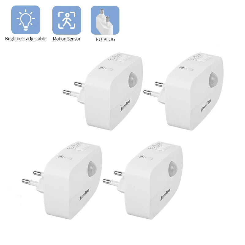LED Night Light Motion Sensor Night Lamp Room Decor Lamp Bedside Led Lamp With EU Plug Led Lights For Closet Bedroom Home Decor - Sun Studio