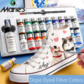 Marie’s Dope-Dyed Fiber Permanent Fabric Paint Set 12/36 Colors 10ml/Tube Textile Acrylic Paints for Clothes Canvas Waterproof - Sun Studio