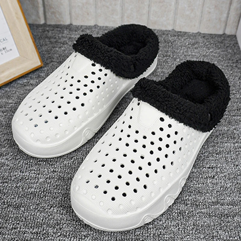 Winter Men Slippers Warm Cotton Shoes Casual Slides EVA Plush Shoes Comfortable Light  Slippers Indoor Shoes For Couple 36-47 - Sun Studio