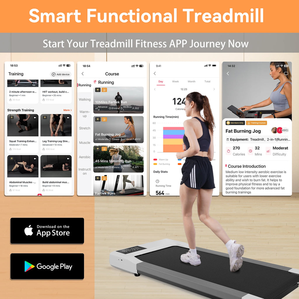 Treadmills 39.37inch Running Belt 2in1 Under Desk for Home Office Treadmill Walkingpad 2.5HP Romote Control 5MPH Exerice Machine - Sun Studio