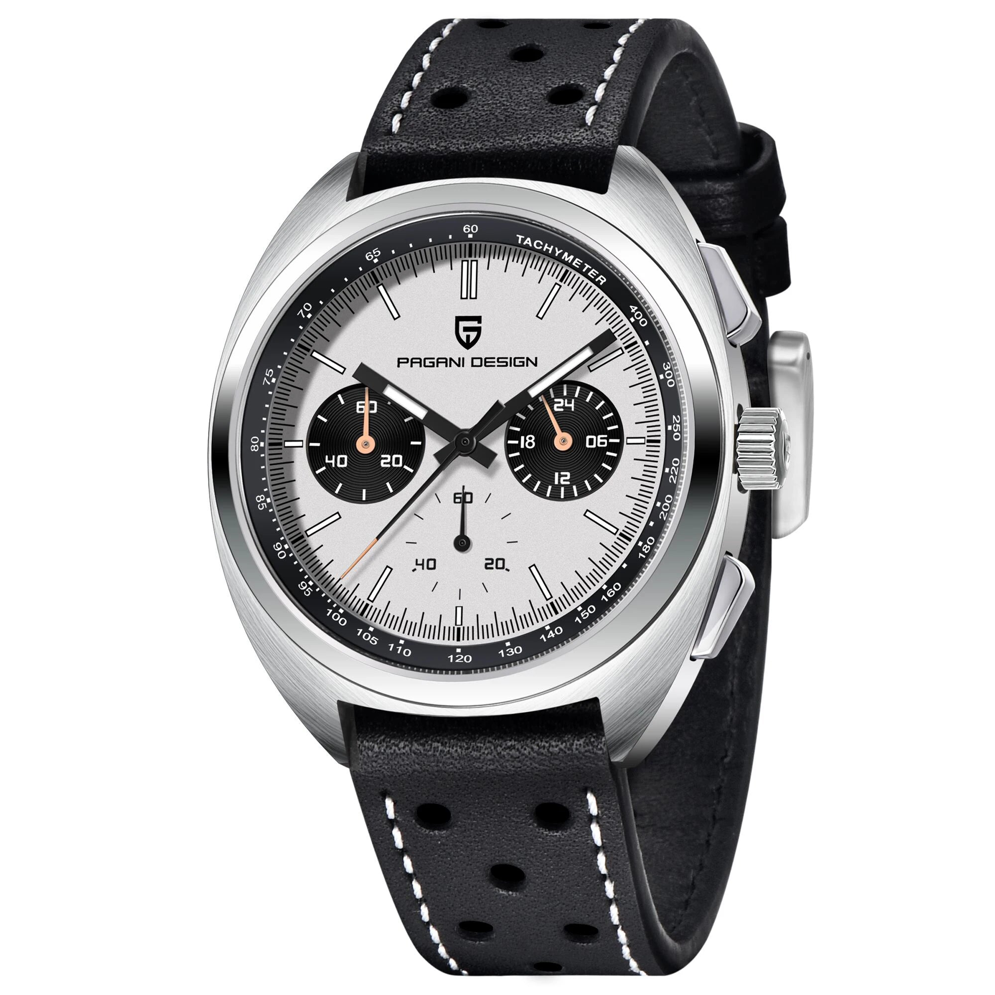 PAGANI DESIGN 2024 New Turtle Back Case Sport Chronograph Luxury Retro Quartz Watches For Men AR Sapphire glass Wrist watch Men - Sun Studio