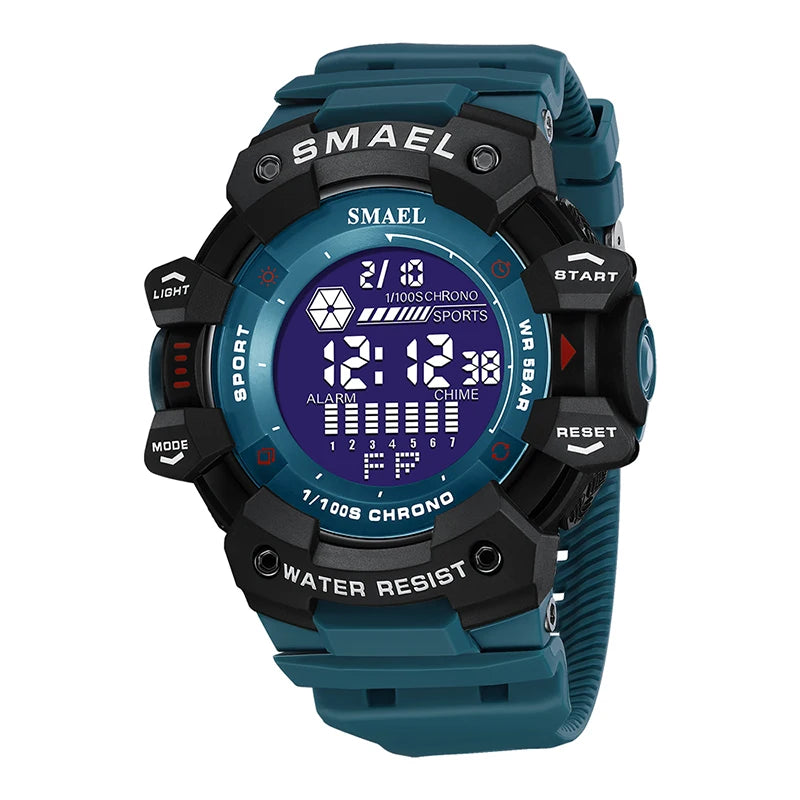 Mens Watch Military Water resistant SMAEL Sport watch Army led Digital wrist Stopwatches for male 8050 relogio masculino Watches - Sun Studio