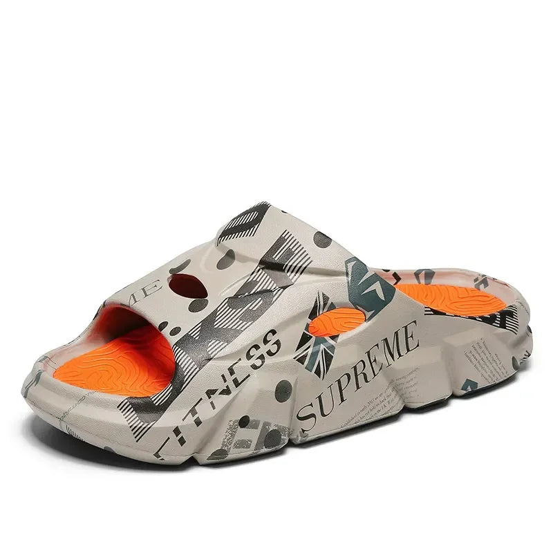 Original New Style Slippers Men's Sandals Summer Fashion Thick Bottom Anti-slip Slip-on Flip Flops Camouflage Beach Slides Shoes - Sun Studio