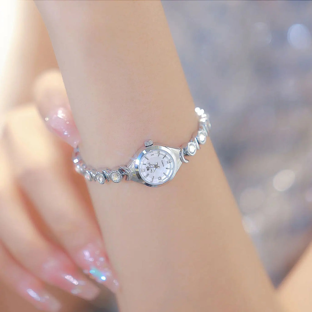 BS Women's Chain Watch Light Luxury Brand Star Moon Zircon Waterproof Ladies Fashion Bracelet Watches Accessories Gift - Sun Studio