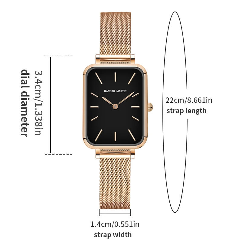 Rectangle Ultrathin Nordic Simple Style Japan Quartz Movement Fashion Stainless Steel Mesh Silvery Bracelet Belt Ladies Watches - Sun Studio