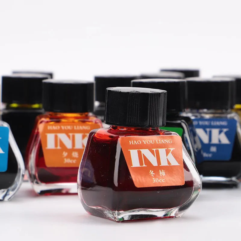 30cc Drawink Ink 16 colours Ink Dye Type Non-carbon non-clogging fountain pen ink Coloured ink Fountain pen light colour ink - Sun Studio
