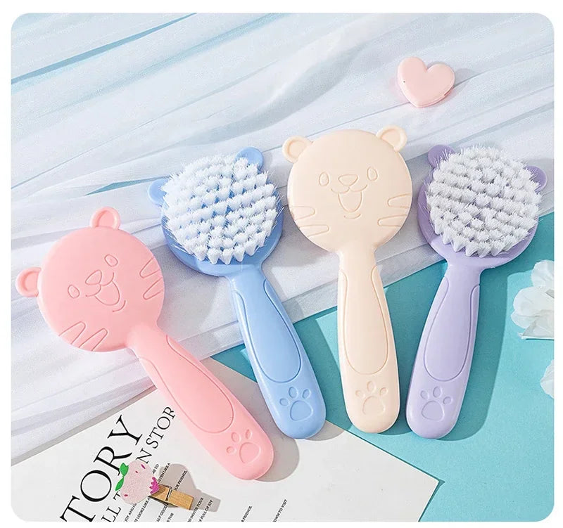 2pcs Set Baby Care Comb Anti-scratch Boy Girl Hairbrush Kids Combs Newborn Hair Brush Infant Comb Head Massager - Sun Studio