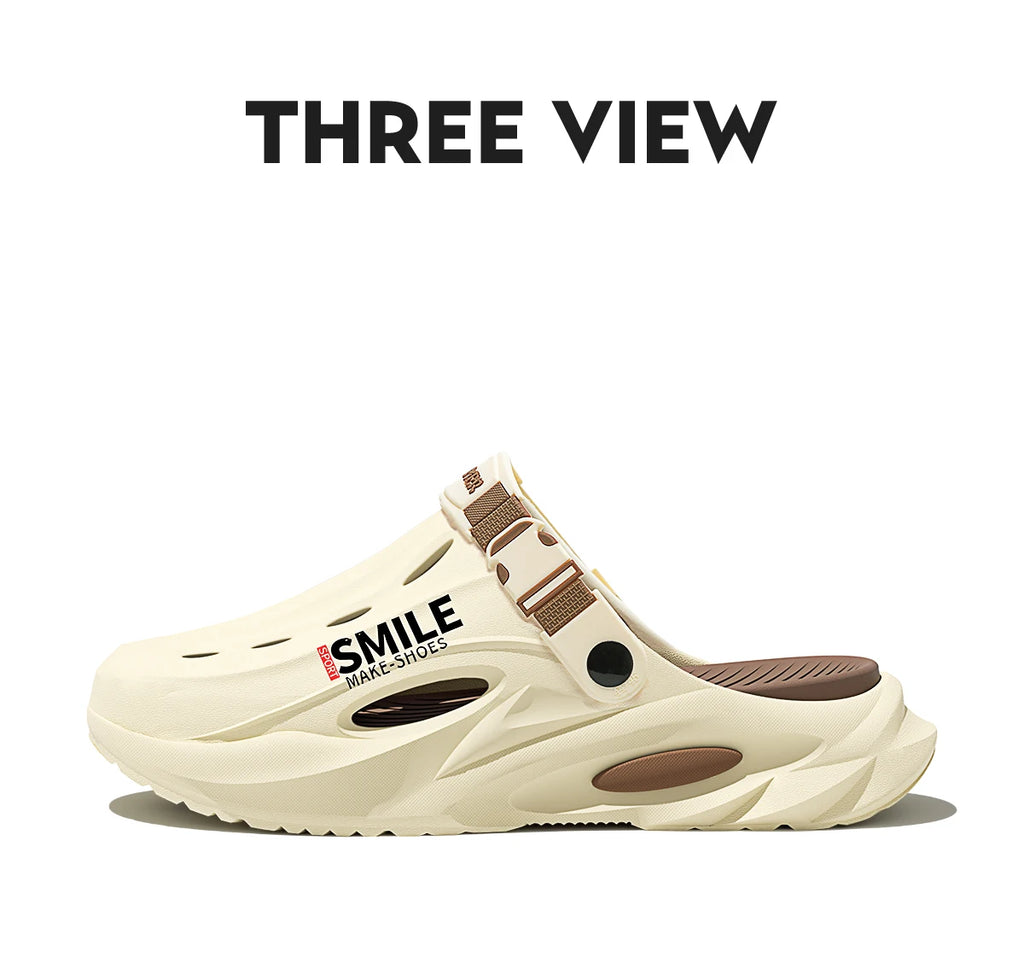 Thick Bottom Men Hole Shoes Beach Slip-On Outdoor Slippers Non-Slip Comfortable Outdoor Slippers - Sun Studio