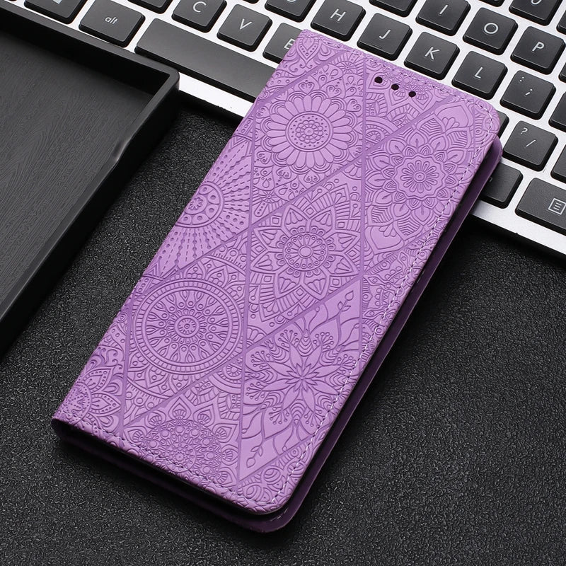 For Xiomi Redmi 9 9A 9T Case Mandala Totem Pattern Leather Flip Magnet Case for Etui Xiaomi Redmi 9 9T 9A 9C NFC 9AT Phone Cover - Sun Studio