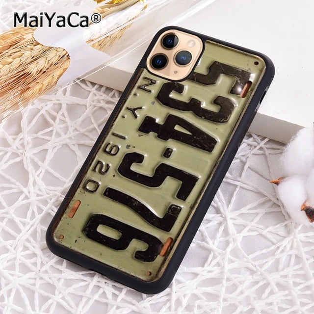 USA LICENSE NUMBER PLATES Phone Case For iPhone 17 Air 16 16e 15 14 plus 11 12 13 pro max Shell Cover coque - Sun Studio