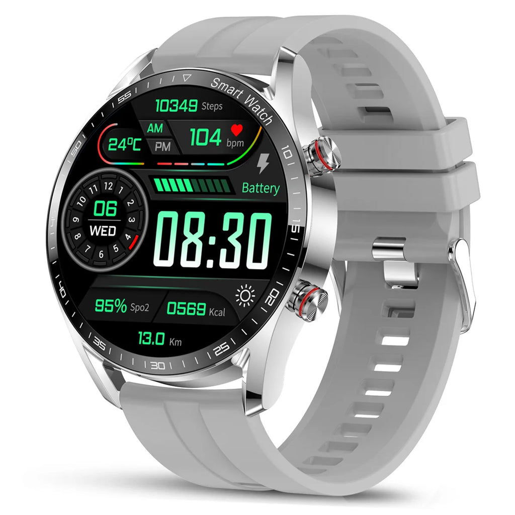 ChiBear Neue 1,53 Zoll Bluetooth Anruf Smartwatch für Männer Multi-Sport-Modus Herzfrequenz Gesundheitsüberwachung Wasserdicht Business Smartwatch
