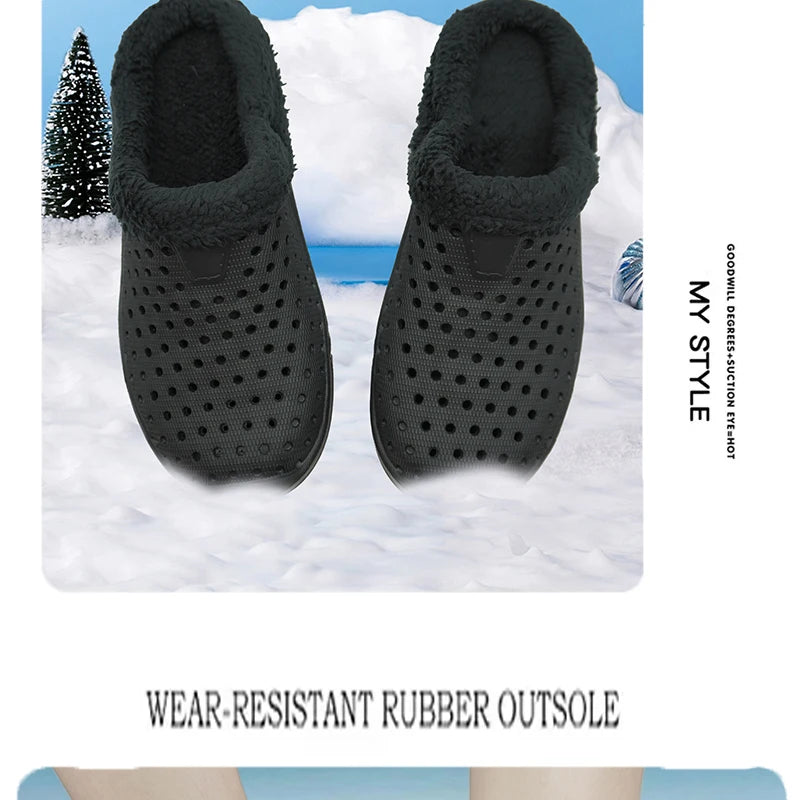 Winter Männer Hausschuhe, warme Baumwollschuhe, lässige Slides, EVA-Plüschschuhe, bequeme leichte Hausschuhe, Innenschuhe für Paare 36-47