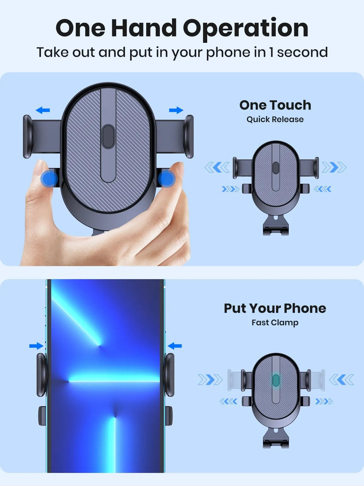 Universal Car Phone Holder 360° Rotatable Stand For Cell Phone Gravity Auto Phone Holder In Car Air Vent Clip Mount GPS Support - Sun Studio