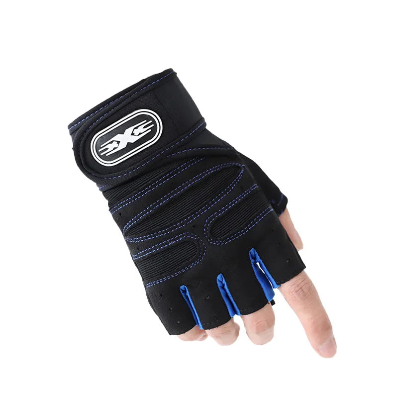 Gym Gloves, Gym Sports Gloves, Anti-slip and Breathable Gloves, Design Wrist Protective Gloves for Men and Women for Running - Sun Studio