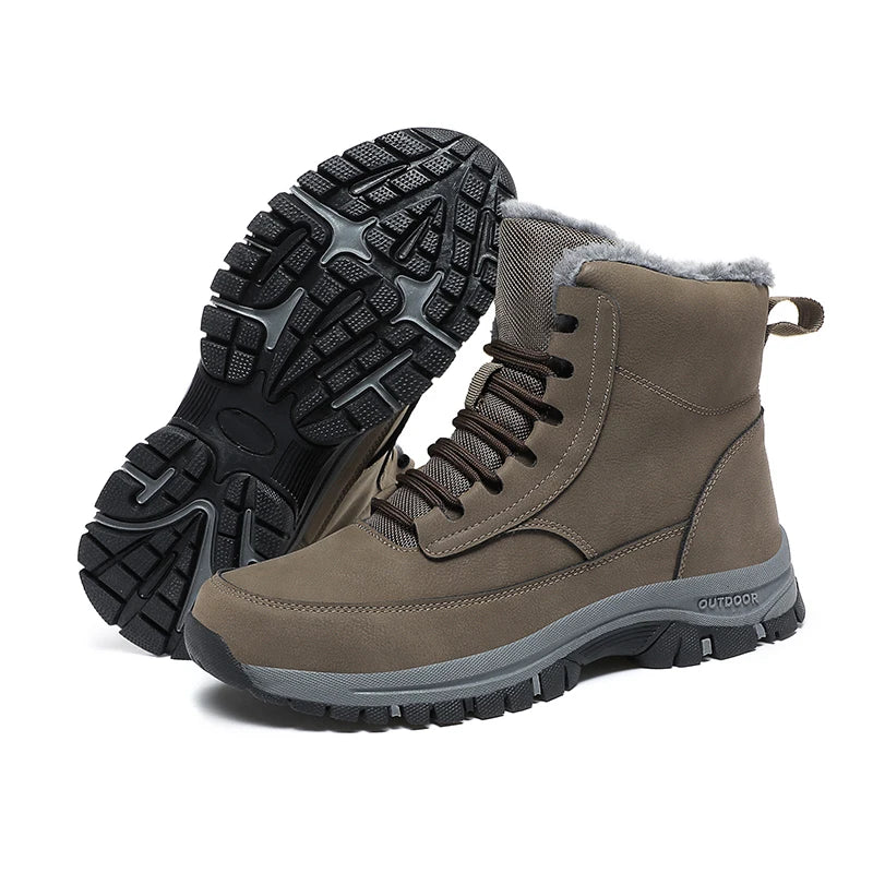 Neue Schneestiefel Herren, Schnürschuhe, atmungsaktive Winterstiefel für Männer, lässige Herrenschuhe, wasserdichte Knöchelstiefel, Arbeitschuhe