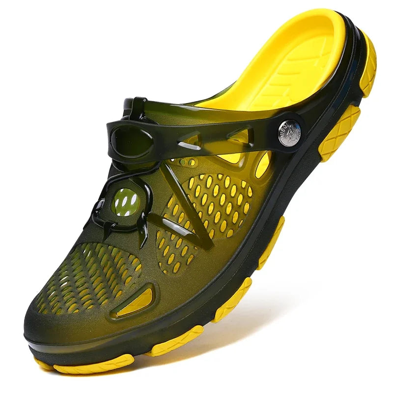 Fashion Slippers Casual Sandals Breathable Non-slip Comfortable Beach Shoes High Quality Home Slippers Outdoor Walking Male Shoe - Sun Studio
