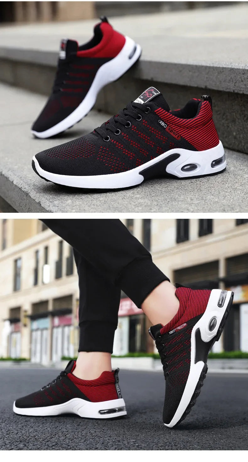 Shoes men 2025 new trend men's shoes breathable lace-up running Korean version light casual sports - Sun Studio
