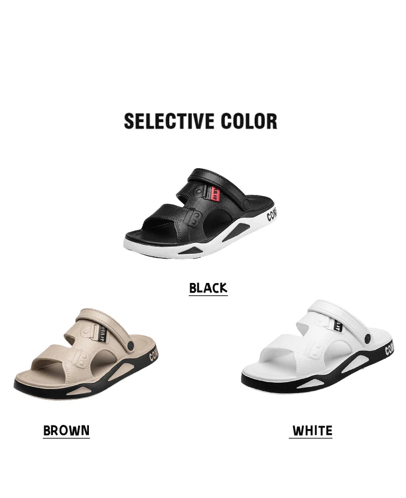 Men's Slippers Summer New Sandals EVA Light Adult Thick-soled Beach Shoes Non-slip Open-toe Sandals for Outdoor - Sun Studio