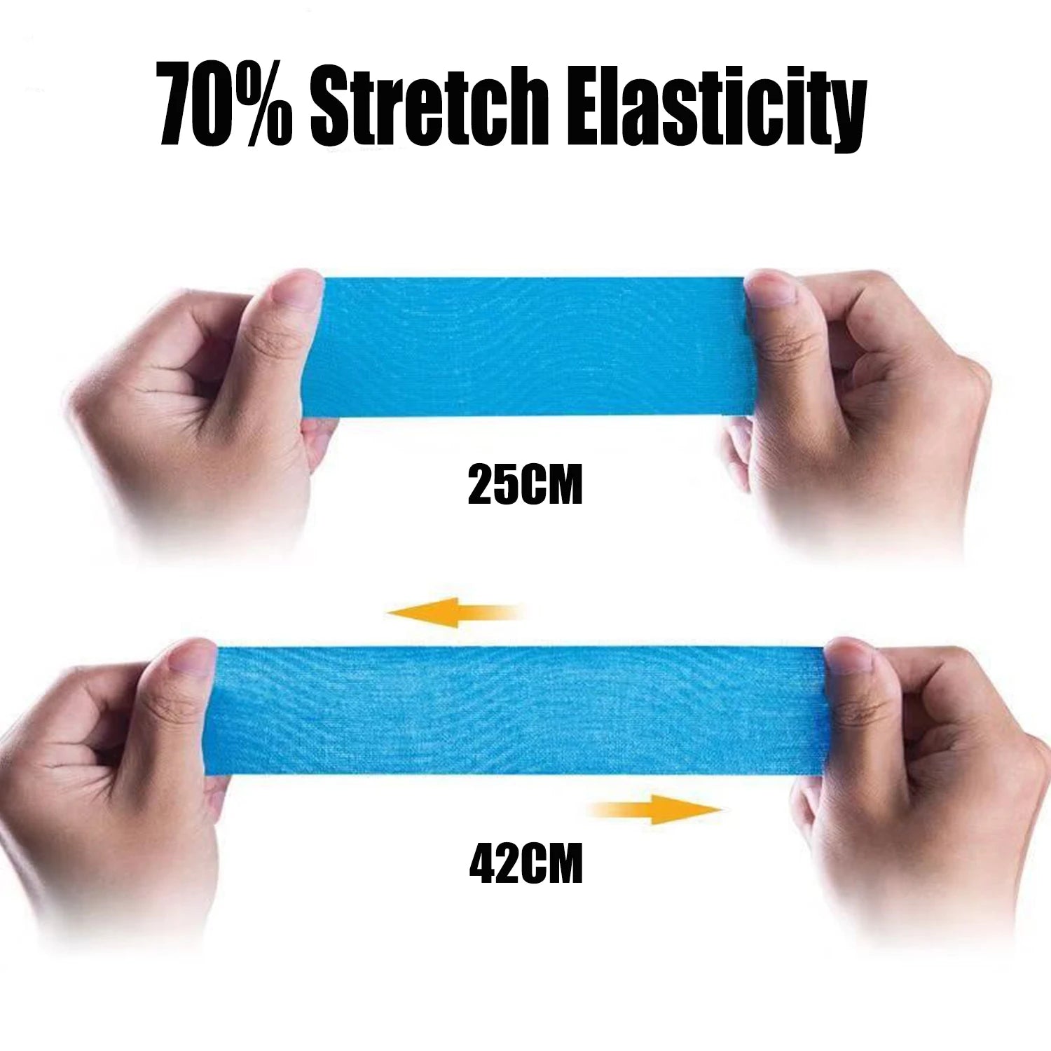 4 Rolls Sport Kinesiology Tape 5m Sports Self-adhesive Bandages Athletic Elastic Kneepad Muscle Pain Relief Knee Taping Fitness - Sun Studio