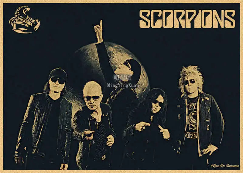 Scorpions Band Poster Wall Art  Posters Decoration Art Poster Personalized Gift Modern Family bedroom Painting - Sun Studio