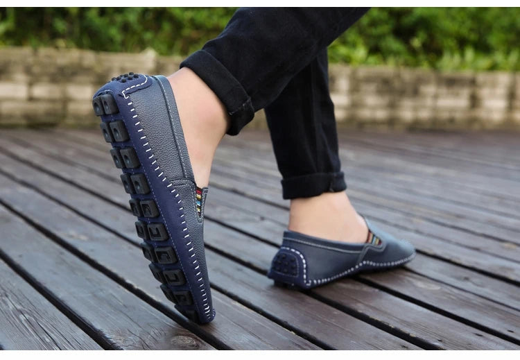JINTOHO Große Größe Herren Echtes Leder Schuhe Slip-On Schwarze Schuhe Echtes Leder Mokassins Herren Schuhe Italienische Designer Schuhe