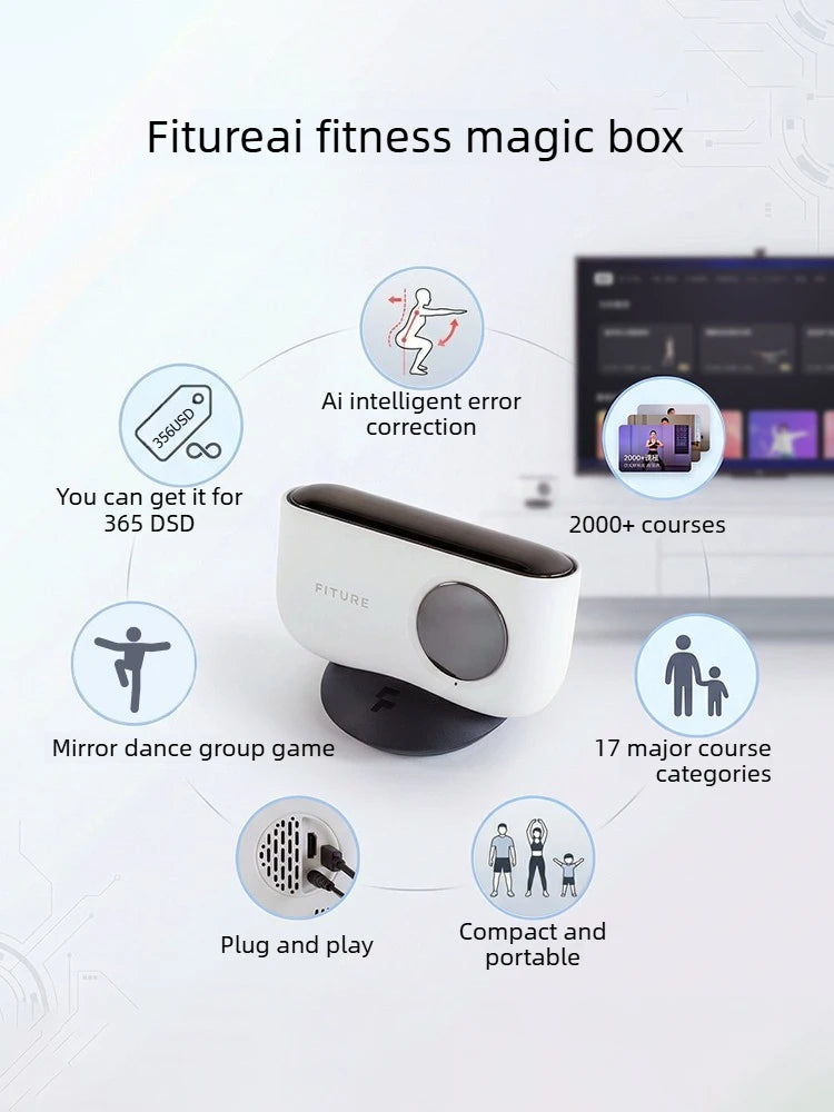 Fitness Magic Box AI, Intelligent Somatosensory Exercise, TV Projection, Console Game Dance Machine Home Fitness Equipment - Sun Studio