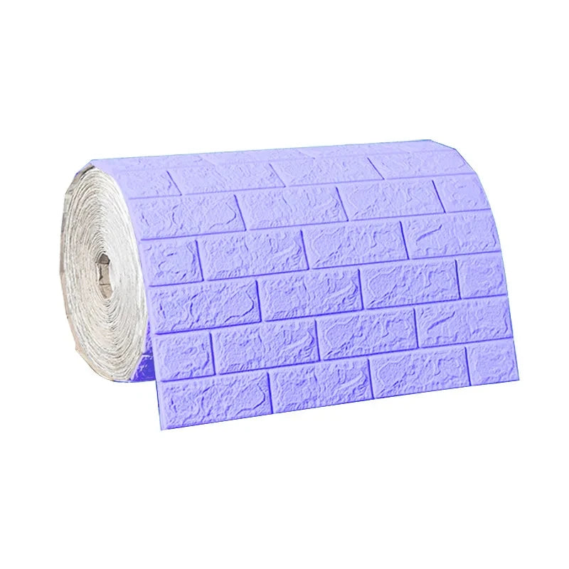 3D Self-Adhesive Wallpaper 70cm*1/5/10m Continuous Waterproof Brick Wall Stickers Living Room Bedroom Children's Room Home Decor - Sun Studio