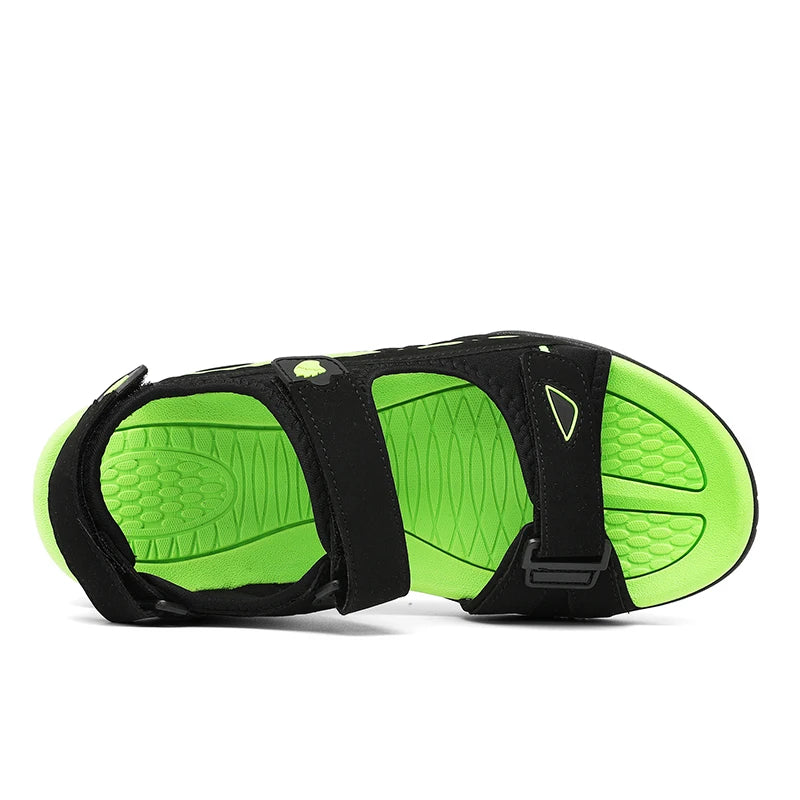 Men High Quality Sandals outdoor fashion Durable Handmade Stitching Flats Close Toe Non Slip hiking Shoe men Beach Sandals - Sun Studio