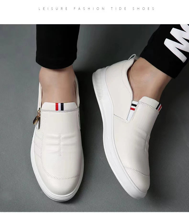 Casual Leather Shoes Men Loafers Trend Brand Business Shoes Autumn Slip on Flat Man Sneakes Comfortable Moccasins Zapatos Hombre - Sun Studio