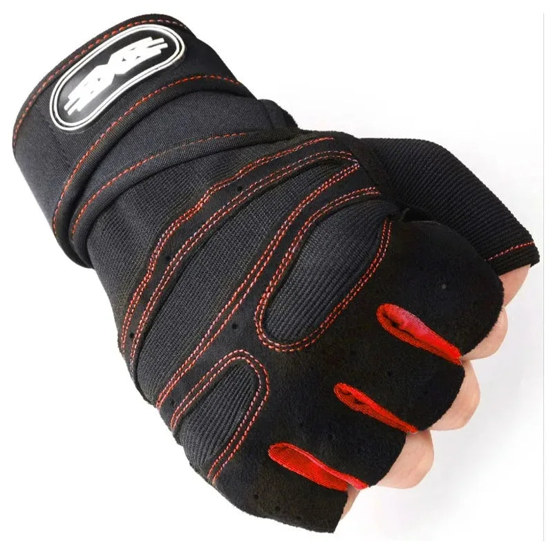 Gym Gloves for Men Women Fitness Weight Lifting Wristband Gloves Body Building Training Sports Exercise Cycling Glove Shockproof - Sun Studio