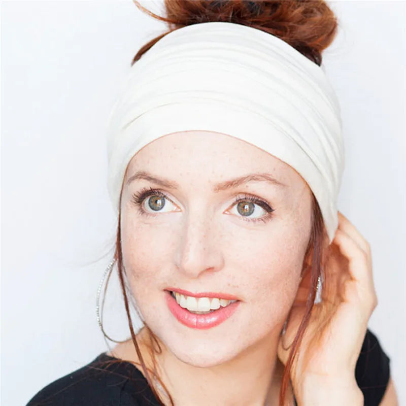 New Elastic Cycling Headband Women Fitness Headband Sweatband Fitness Headwrap Non-slip Bike Headwear Running Fitness Hairband - Sun Studio