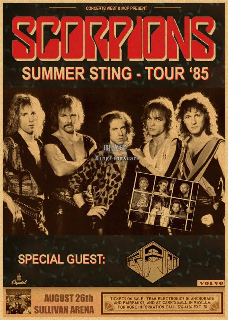 Scorpions Band Poster Wall Art  Posters Decoration Art Poster Personalized Gift Modern Family bedroom Painting - Sun Studio