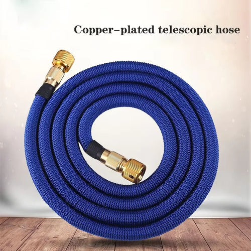 3X Telescopic TPE Water Hose Copper Plated Garden Hose for Car Wash Magic Telescopic Flexible Pipe Home Outdoor Watering - Sun Studio