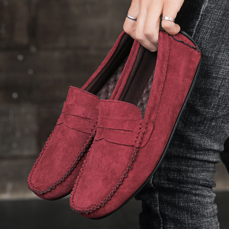 Trend Wildleder Herren Lässige Schuhe Atmungsaktiver Komfort Slip-On Herren Fahr Schuhe Mode Herren Bequeme Schuhe Luxus Marke Mokassins