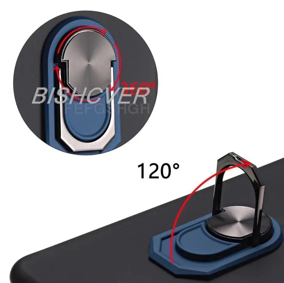 Magnet Phone Case For ZTE Blade 20 Smart Shockproof Soft TPU Silicone Cover For ZTE Blade 20 Smart Case With Ring Holder - Sun Studio