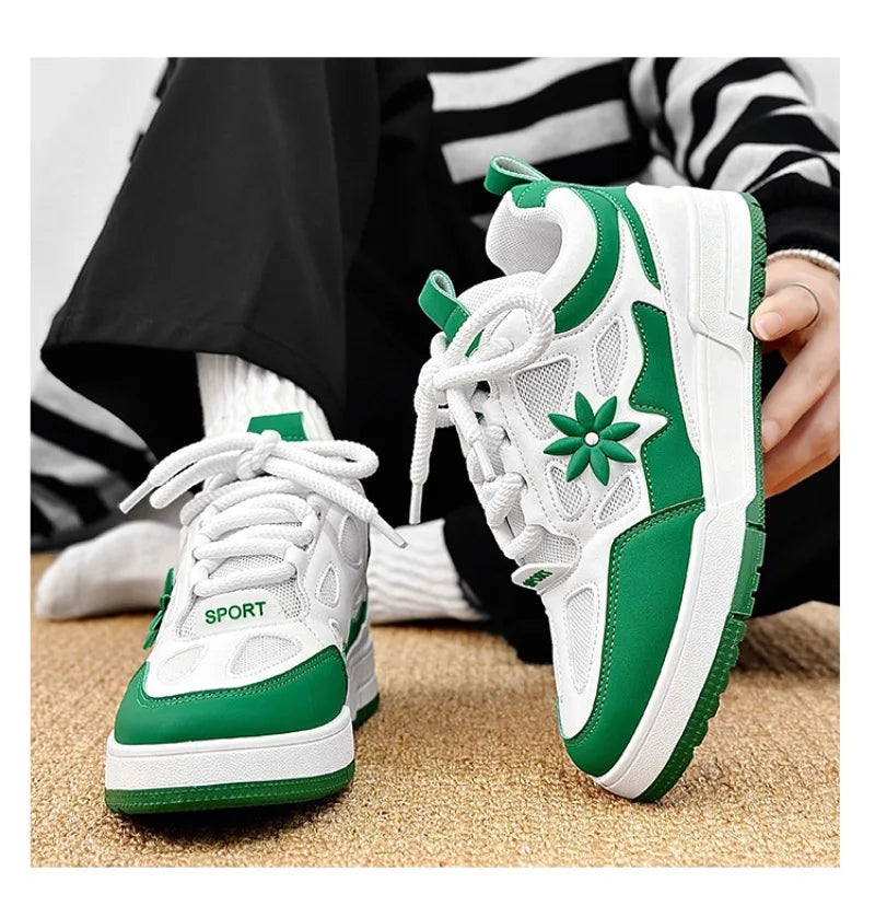 Men's Sneakers Luxury Leather Casual Shoes 2025 Fashion Skateboard Shoes for Men Daily Training Shoes Tenis Masculino - Sun Studio