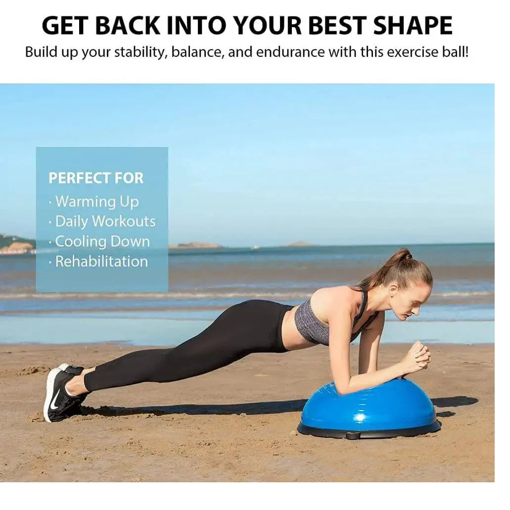hit yoga wave speed ball,special fitness ball,balance hemisphere,fitness ball,home yoga fitness equipment,blue - Sun Studio