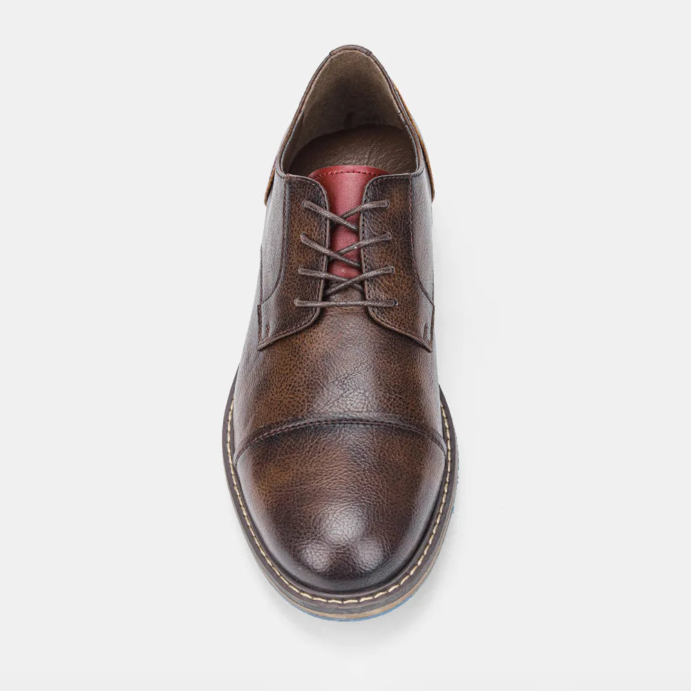 Business Men's Leather Shoes European American Casual Man Leather Shoe Retro Trend Men's Shoes Large Size Leather Shoes for Men - Sun Studio