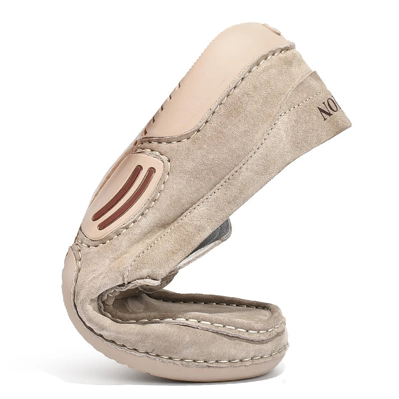 Quality Genuine Leather Shoes Men Loafers Slip On Soft Leather Casual Men Shoes Comfort Driving Shoes Men Flats Walking Footwear - Sun Studio