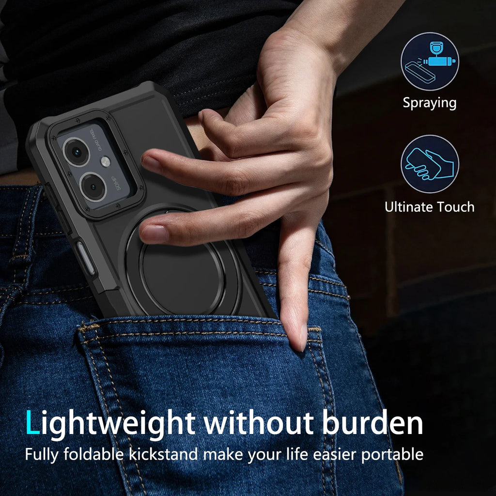 Military Grade Armor Case For Motorola Moto E14 G04S G04 G24 G54 G14 G84 G22 E13 Cover Shockproof Stand Holder Coque Shell Funda - Sun Studio
